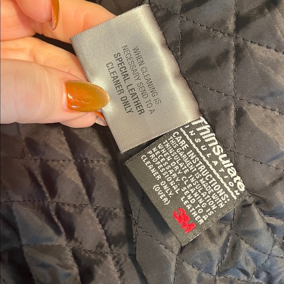 Wilson’s Leather Jacket with Belt Black Thinsulate Removable Lining Size XL - Picture 9 of 11